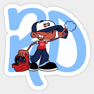 Dominican Boy Graffiti Sticker